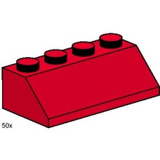 2 x 4 Roof Tile Red (set 3498-1)