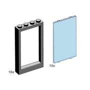 1 x 4 x 5 Black Window Frame with Blue Pane
