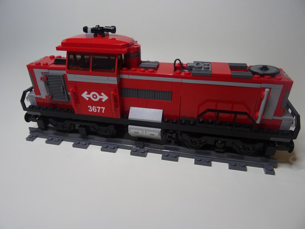 LEGO 3677-1-s1 Red Cargo Train Locomotive (2011 Train > RC Train ...