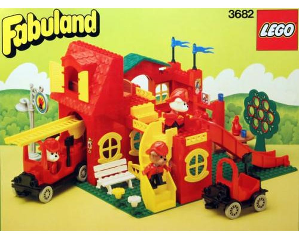 LEGO Set 3682-1 Fire Station (1987 Fabuland) | Rebrickable - Build