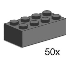 2 x 4 Dark Gray Bricks (set 3729-1)