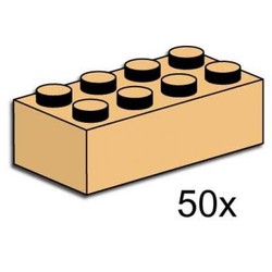 2 x 4 Tan Bricks