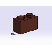 1 x 2 Brown Bricks