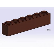 1 x 6 Brown Bricks (set 3752-1)