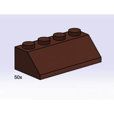 2 x 4 Roof Tile Brown (set 3755-1)