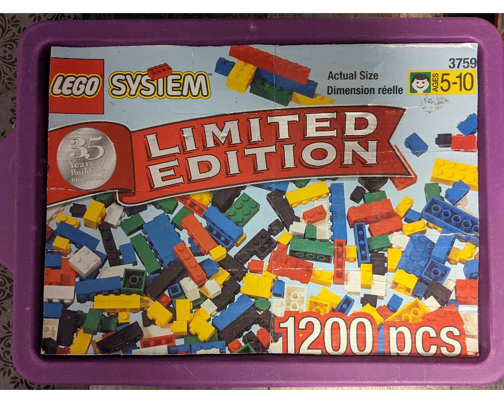 Vintage LEGO - 375 Deluxe Set - Original Plastic Insert Trays & Pieces.
