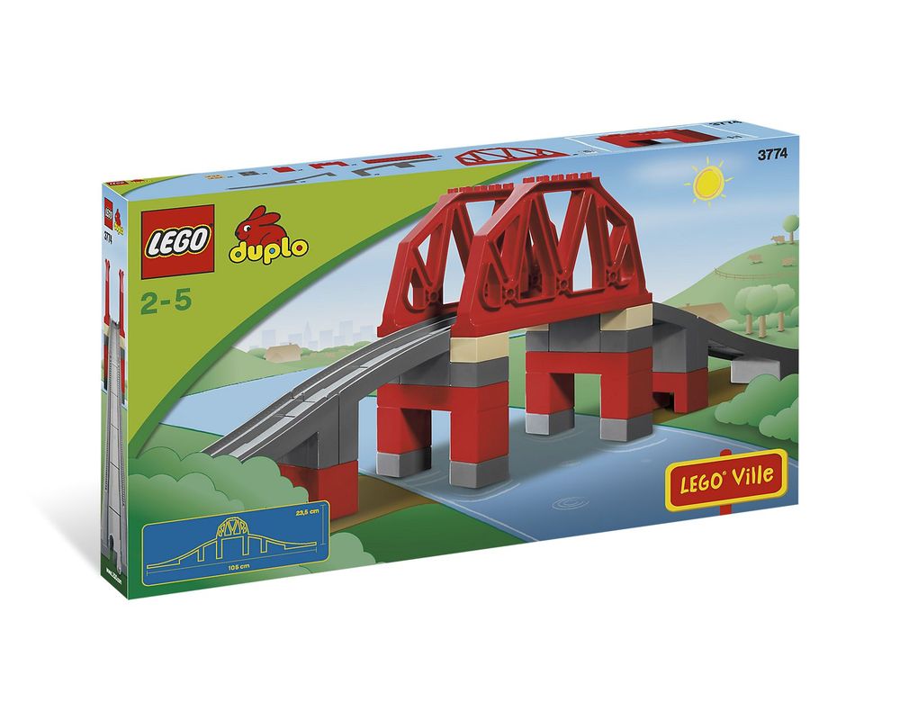 Om toevlucht te zoeken optocht Botsing LEGO Set 3774-1 Bridge (2005 Duplo > Trains) | Rebrickable - Build with LEGO