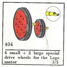 Wheels for Motor (The Building Toy) (set 404-3)