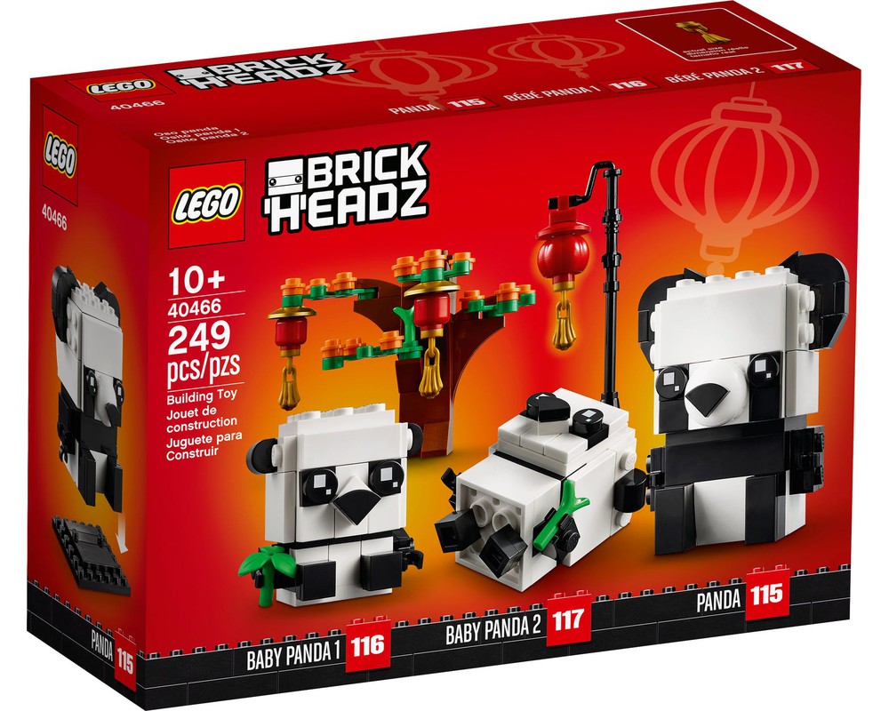 LEGO Set 40466-1 Chinese New Year Pandas (2021 Brickheadz