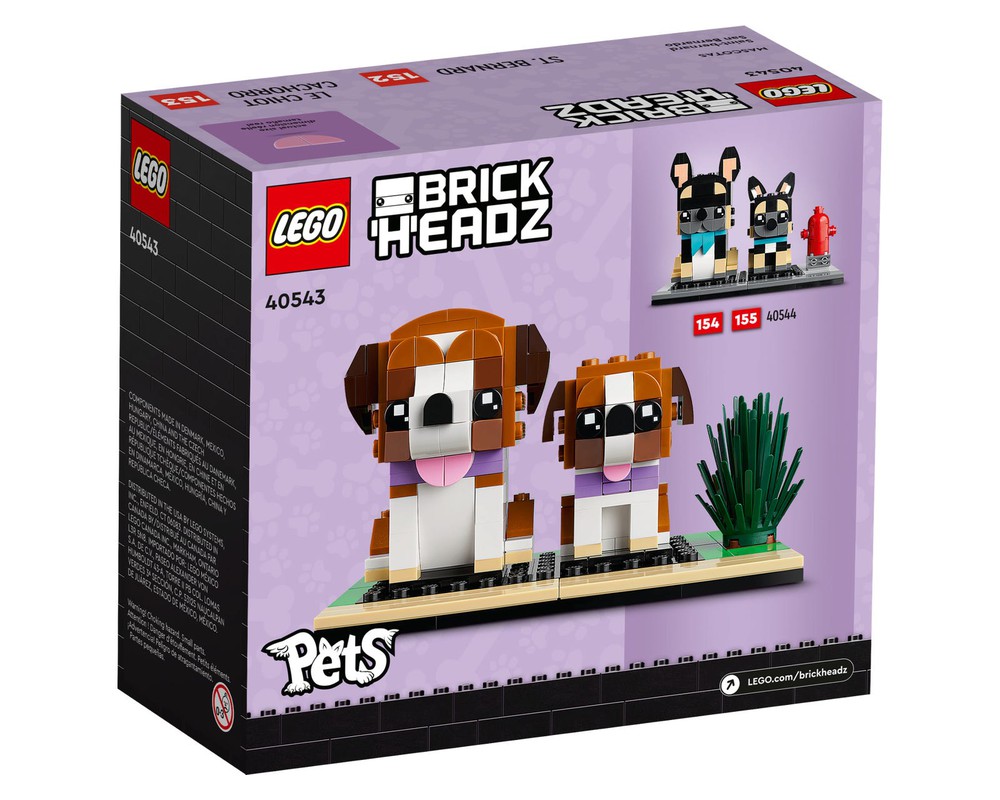 LEGO Set 40543-1 St. Bernard (2022 Brickheadz) | Rebrickable - Build ...