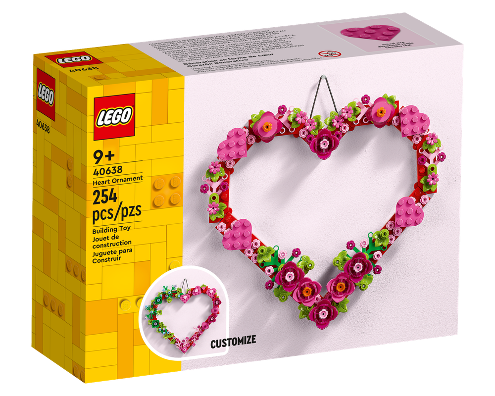 LEGO Set 40638-1 Heart Ornament (2023 Seasonal > Valentine)