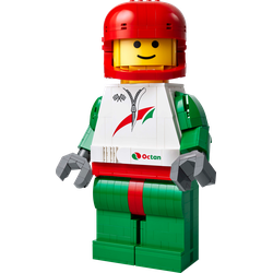 Duża minifigurka kierowcy wyścigowego