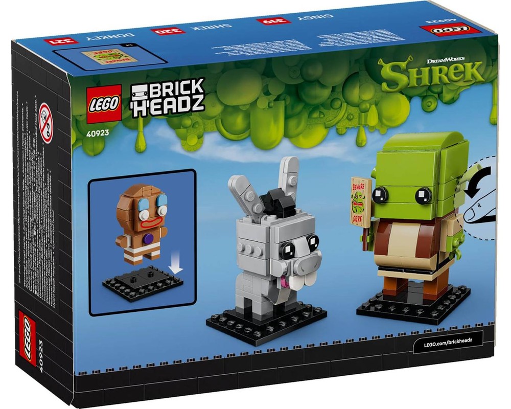 LEGO Set 40923-1 Shrek, Donkey & Gingy Figures (2026 Brickheadz ...
