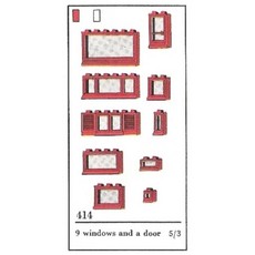 Windows Parts Pack (The Building Toy) (set 414-3)