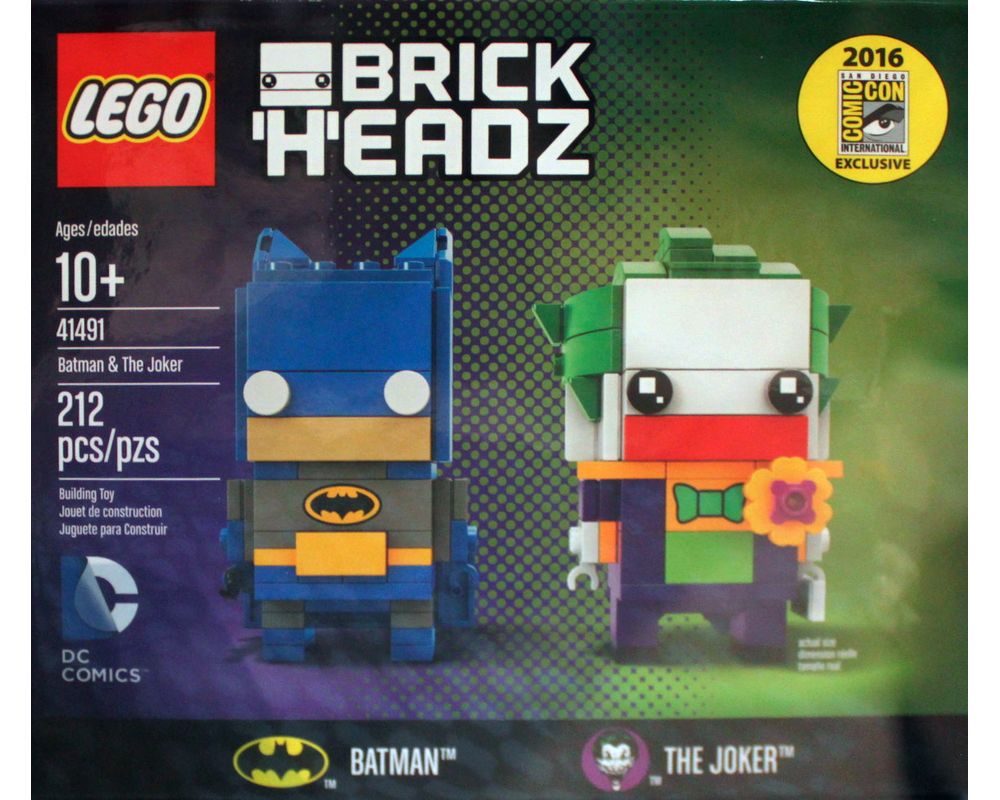 LEGO Set 41491-1 Batman & The Joker (2016 Brickheadz) | Rebrickable - Build  with LEGO