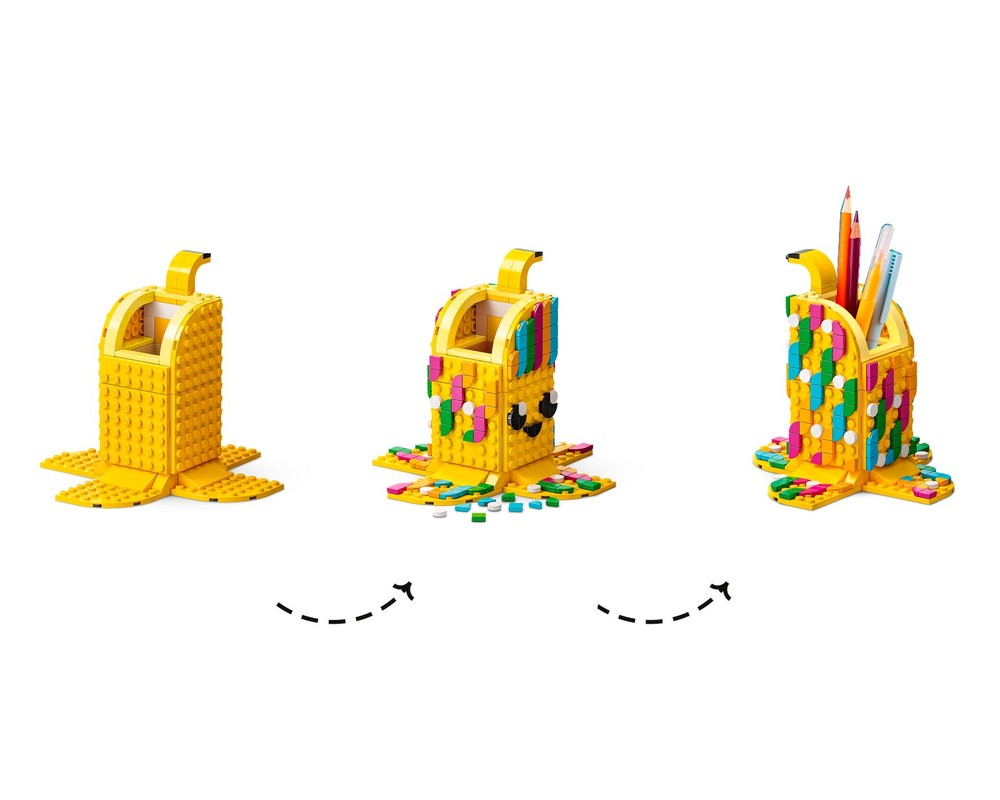 LEGO Set 419481 Cute Banana Pen Holder (2022 DOTS) Rebrickable