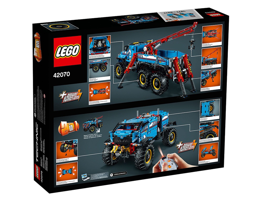 LEGO Set 42070-1 6x6 All Terrain Tow Truck (2017 Technic) Rebrickable - Build with LEGO
