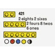 2 eights 2 sixes 2 fours 8 twos 6 ones (The Building Toy)