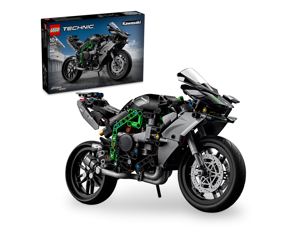 LEGO Set 42170-1 Kawasaki Ninja H2 Motorcycle (2024 Technic ...