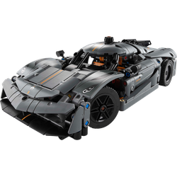 Szary hipersamochód Koenigsegg Jesko Absolut