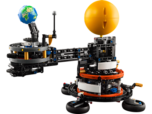 Planet Earth and Moon in Orbit