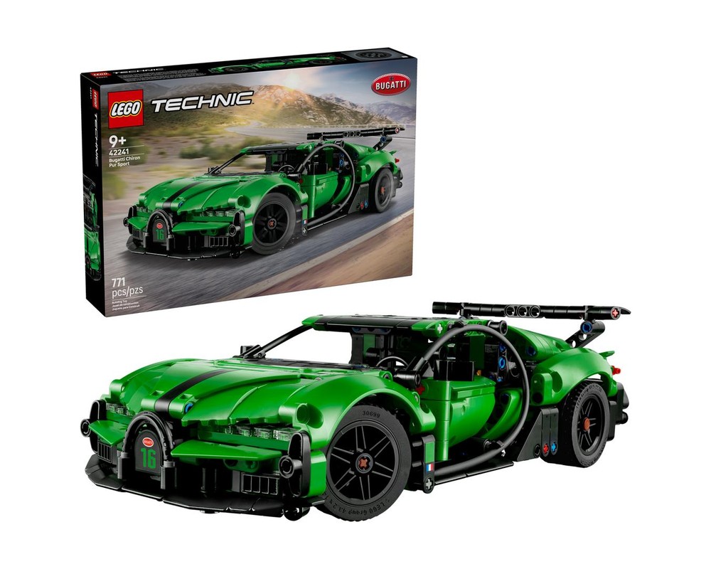 LEGO Set 42241-1 Green Bugatti Chiron Pur Sport Hypercar (2026 Technic ...