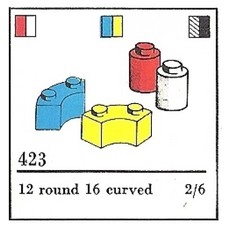 Curved and Round Bricks (The Building Toy) (set 423-3)