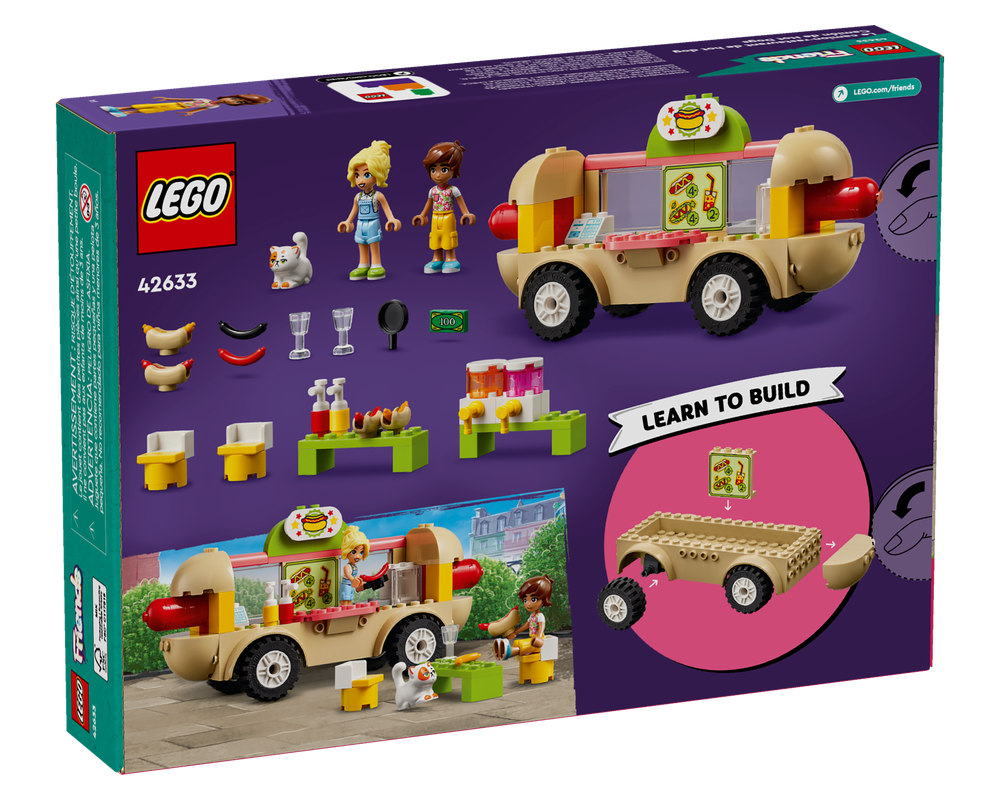 LEGO Set 42633-1 Hot Dog Food Truck (2024 Friends) | Rebrickable ...