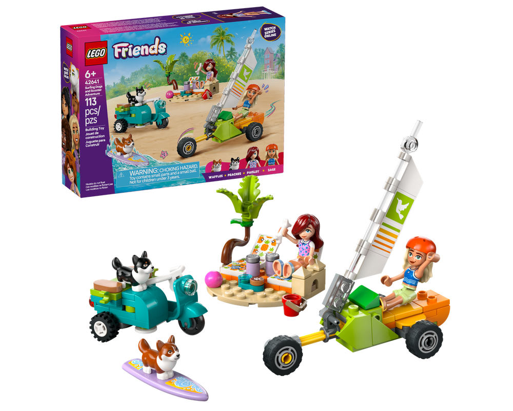 Aurelie 新品・未開封 5点セット LEGO Set 42641-1 Surfing Dogs and Scooter Adventure (2025 Friends