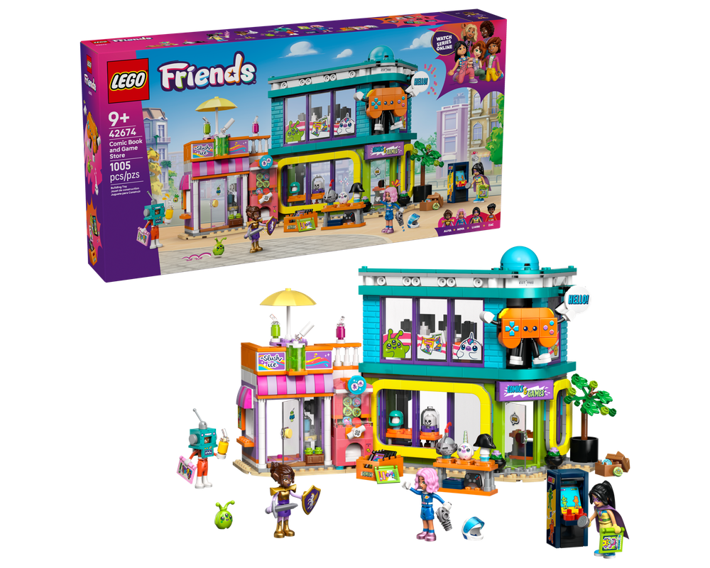 LEGO Set 42674-1 Comic Book and Game Store (2025 Friends