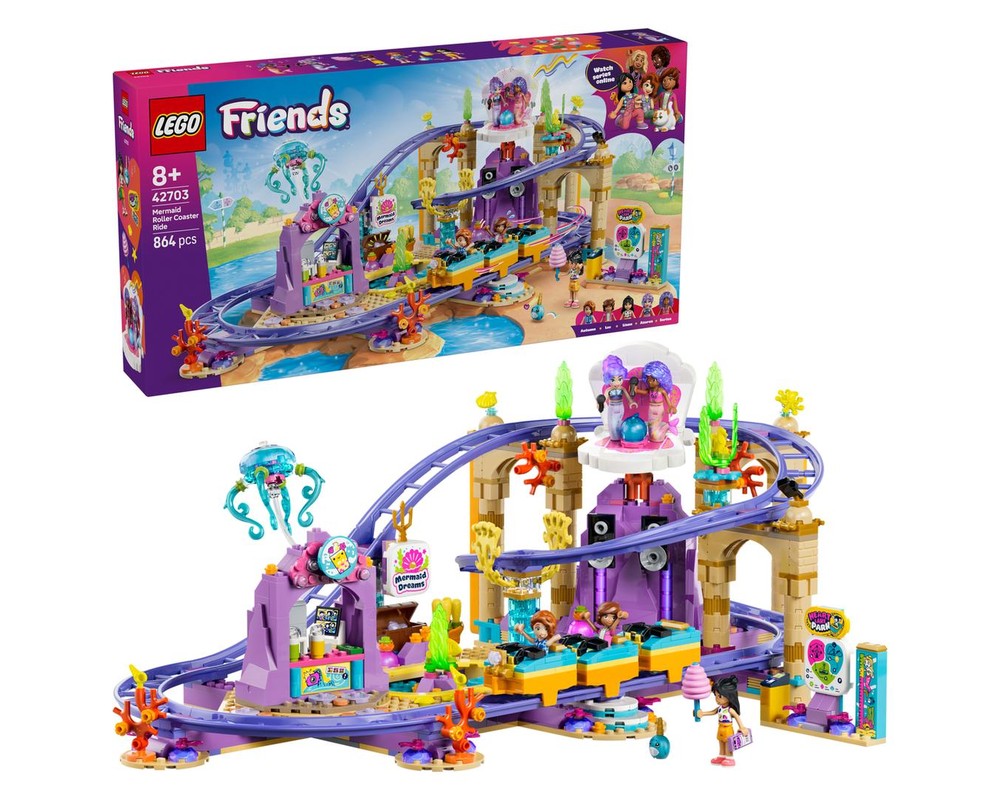 LEGO Set 42703-1 Mermaid Roller Coaster Ride (2026 Friends ...