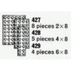 5 Plates 4 x 8 (The Building Toy) (set 428-1)