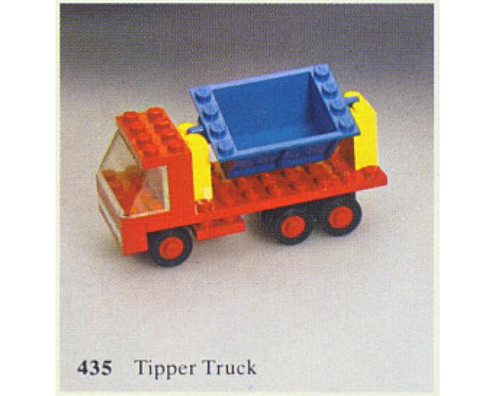 LEGO Set 435 1 Tipper Truck 1976 Legoland Construction Rebrickable Build with LEGO