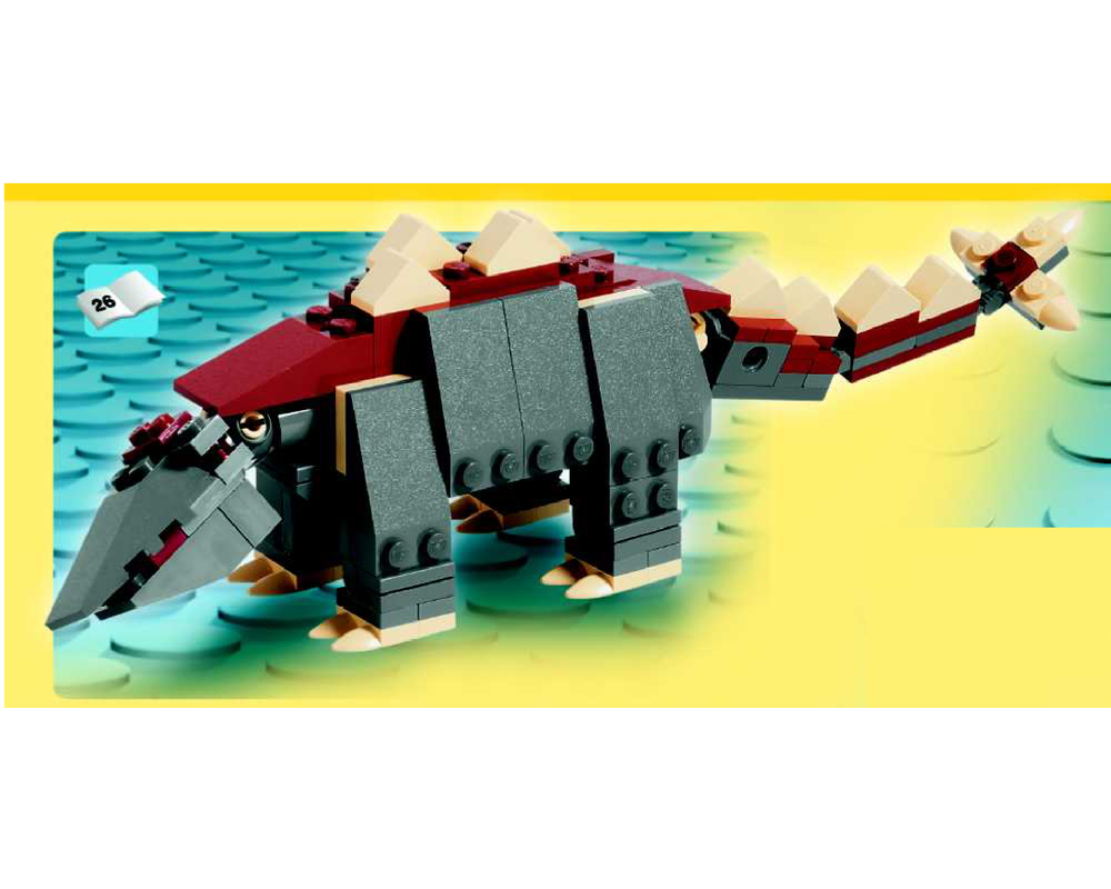 LEGO Set 4507-1-b3 Stegosaurus (2004 Sets) Rebrickable - with LEGO
