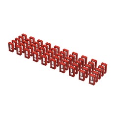 1 x 2 x 3 Doors Refill, Red (set 460-2R)