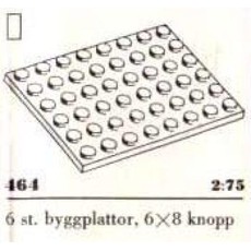 6 x 8 Plates, White (set 464-1)
