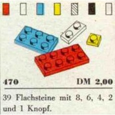 1 x 1, 1 x 2, 2 x 2, 2 x 3, 2 x 4 Plates (System) (set 470-1)