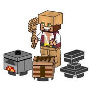 Hero with Crafting table, Furnace and Anvil