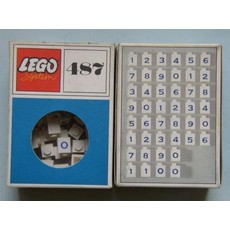 1 x 1 Bricks with Numbers (System) (set 487-2)