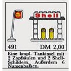Shell Station Brick and Sign, 6 Named Beams (set 491-2)