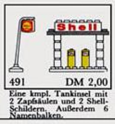 Shell Station Brick and Sign, 6 Named Beams
