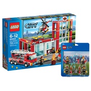 glide fattige Grænseværdi LEGO Set 60004-1 Fire Station (2013 City > Fire) | Rebrickable - Build with  LEGO