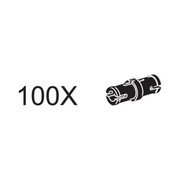 Connector Pegs with Friction Ridge (Black)
