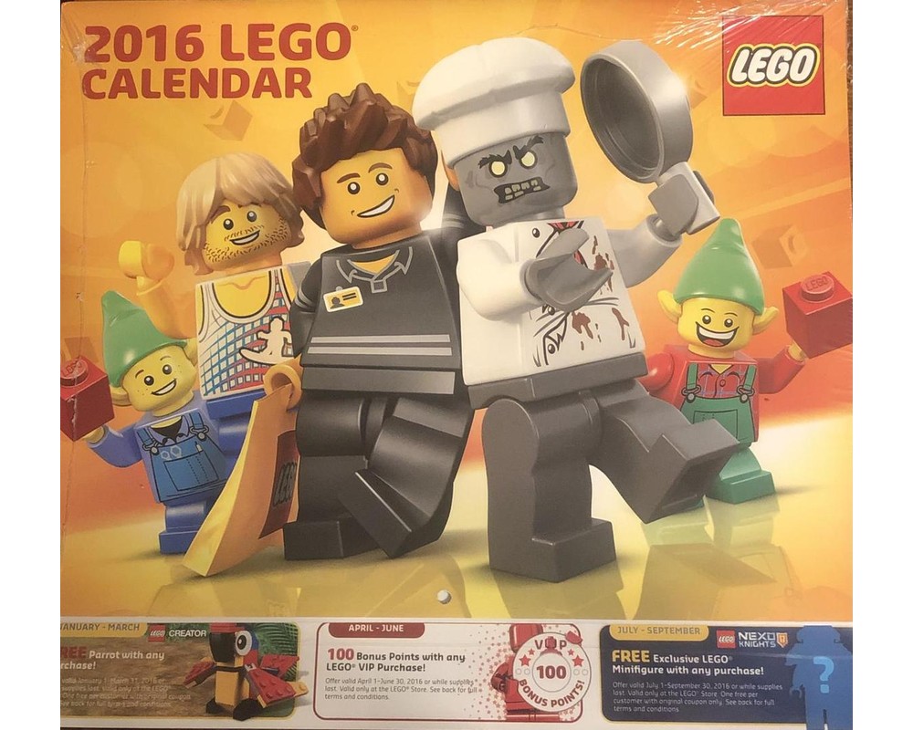 LEGO Set 50044371 2016 Wall Calendar (2015 Gear > Stationery and