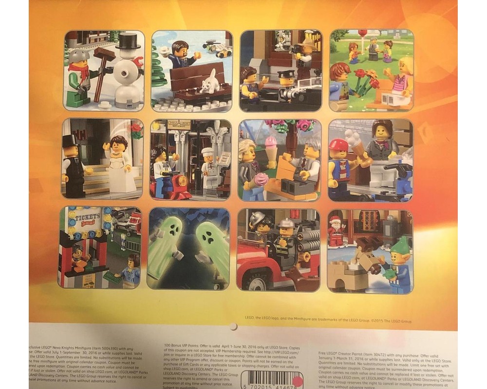LEGO Set 50044371 2016 Wall Calendar (2015 Gear > Stationery and