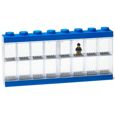 Minifigure Display Case 16 (Blue)
