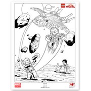 Captain Marvel Black & White Art Print