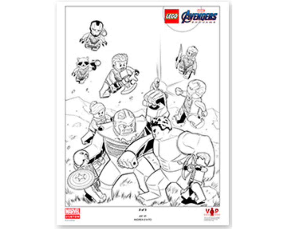 avengers group coloring page