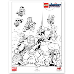 Avengers: Endgame Black & White Art Print (Signed Sketch)