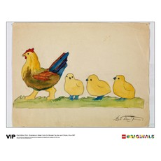 Illustration Wooden Toy Hen and Chicks (set 5006002-1)